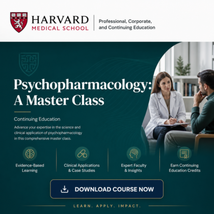 Harvard Psychopharmacology A Master Class 2026