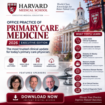 Harvard Office Practice of Primary Care Medicine 2026 (Videos + Slides)