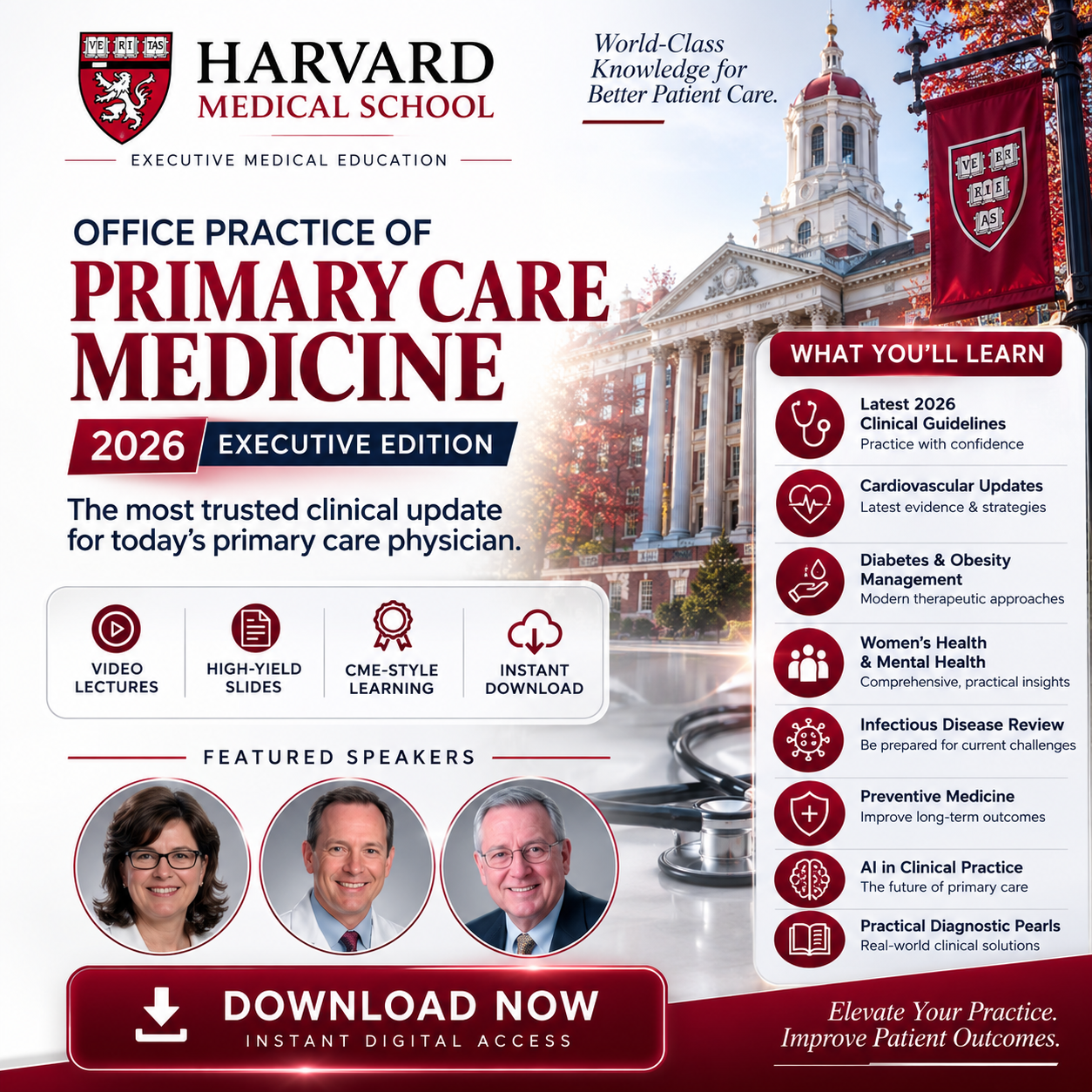 Harvard Office Practice of Primary Care Medicine 2026 (Videos + Slides)