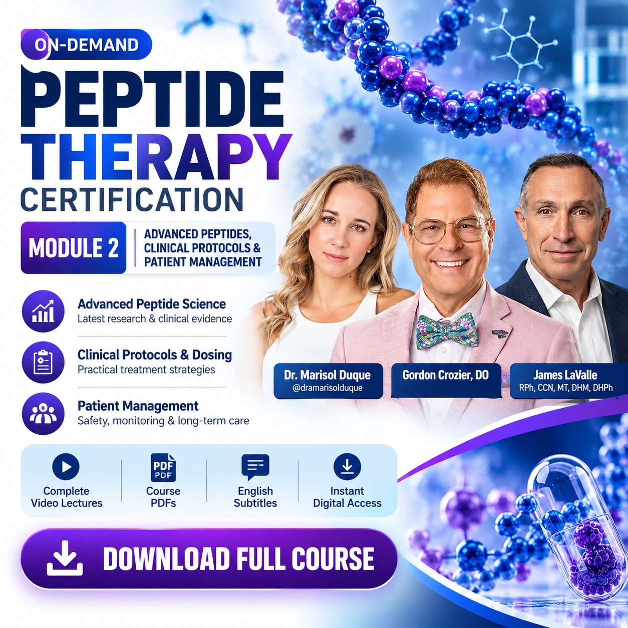 A4M Peptide Therapy Certification – On-Demand – 2026 – Module II: Clinical Peptide Applications by Domain