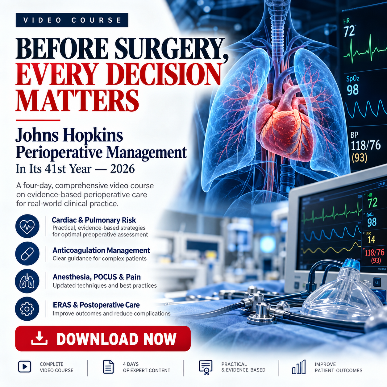 Johns Hopkins Perioperative Management-In Its 41st Year 2026