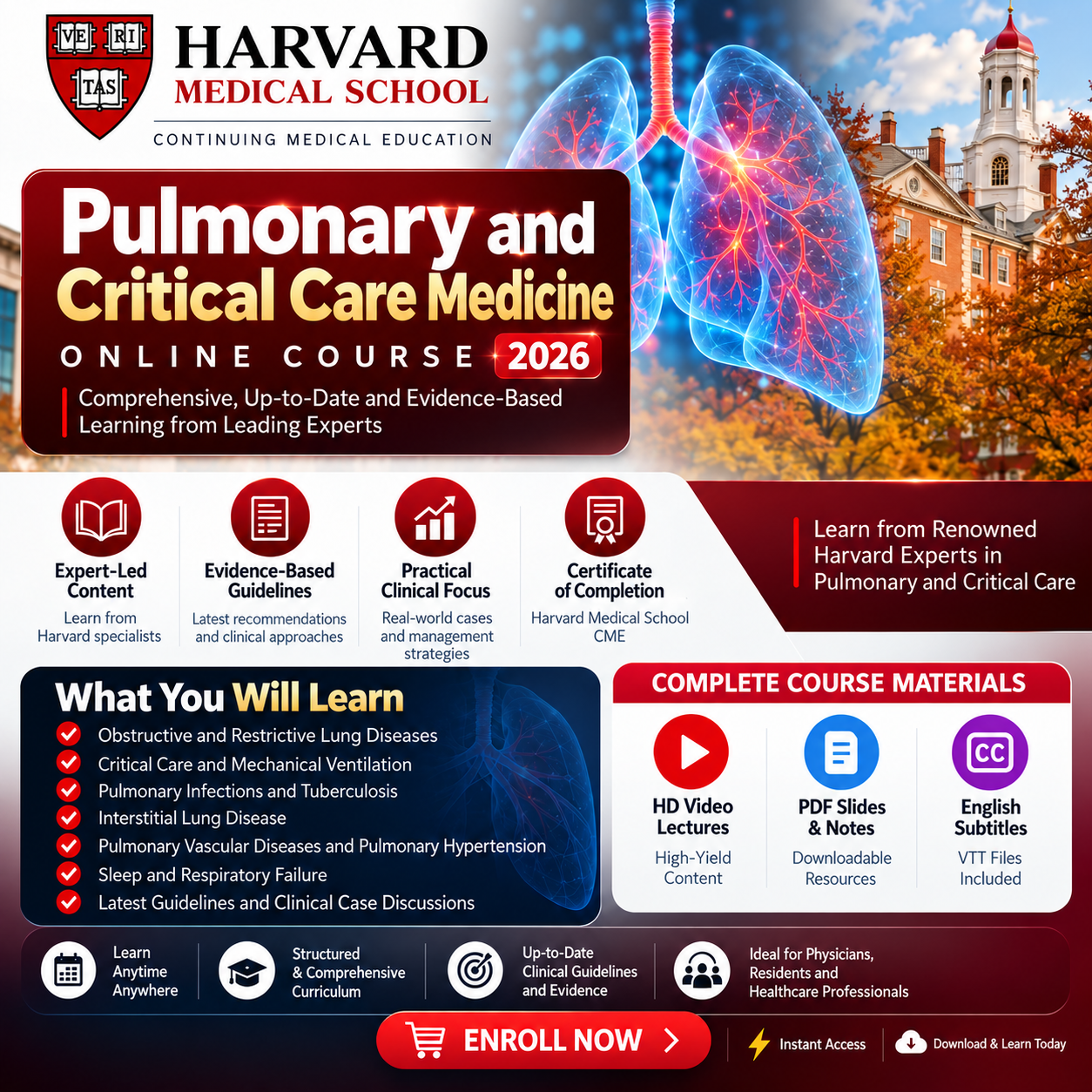Harvard Eleventh Annual Review and Update in Pulmonary, Sleep, and Critical Care Medicine 2026
